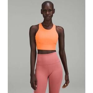 Lululemon Wunder Train Longline Bra *Medium Support, C/D Cup Orange Frappe 
6